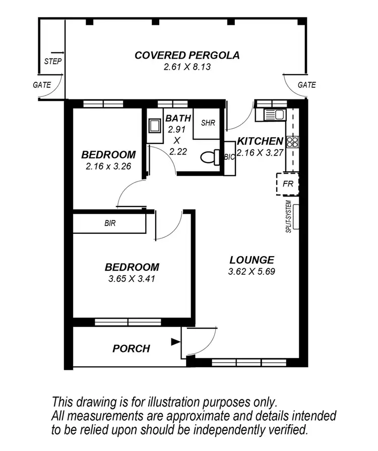 Floorplan of Homely unit listing, 1/2 Albert Street, Ascot Park SA 5043