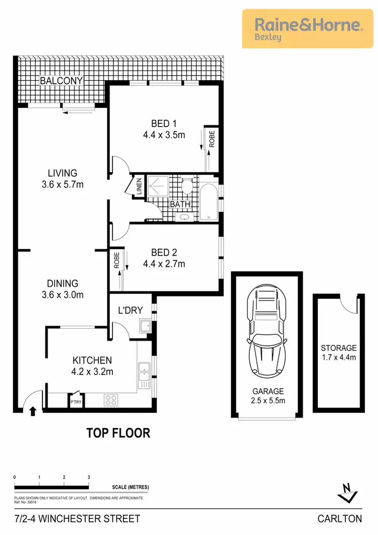 Floorplan of Homely unit listing, 7/2-4 Winchester Street, Carlton NSW 2218