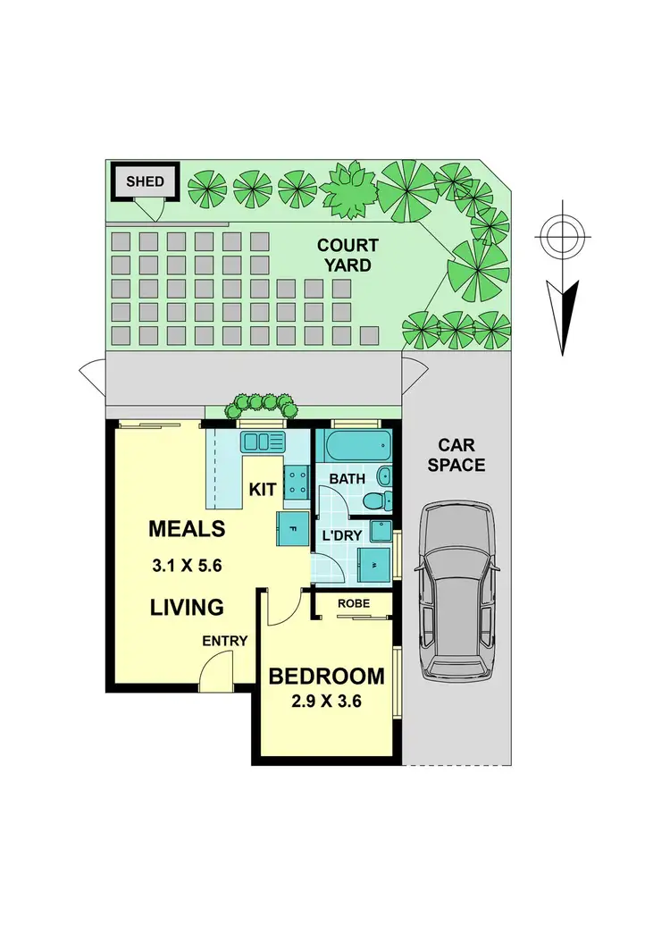 Floorplan of Homely unit listing, 6/82 Raleigh Road, Maribyrnong VIC 3032