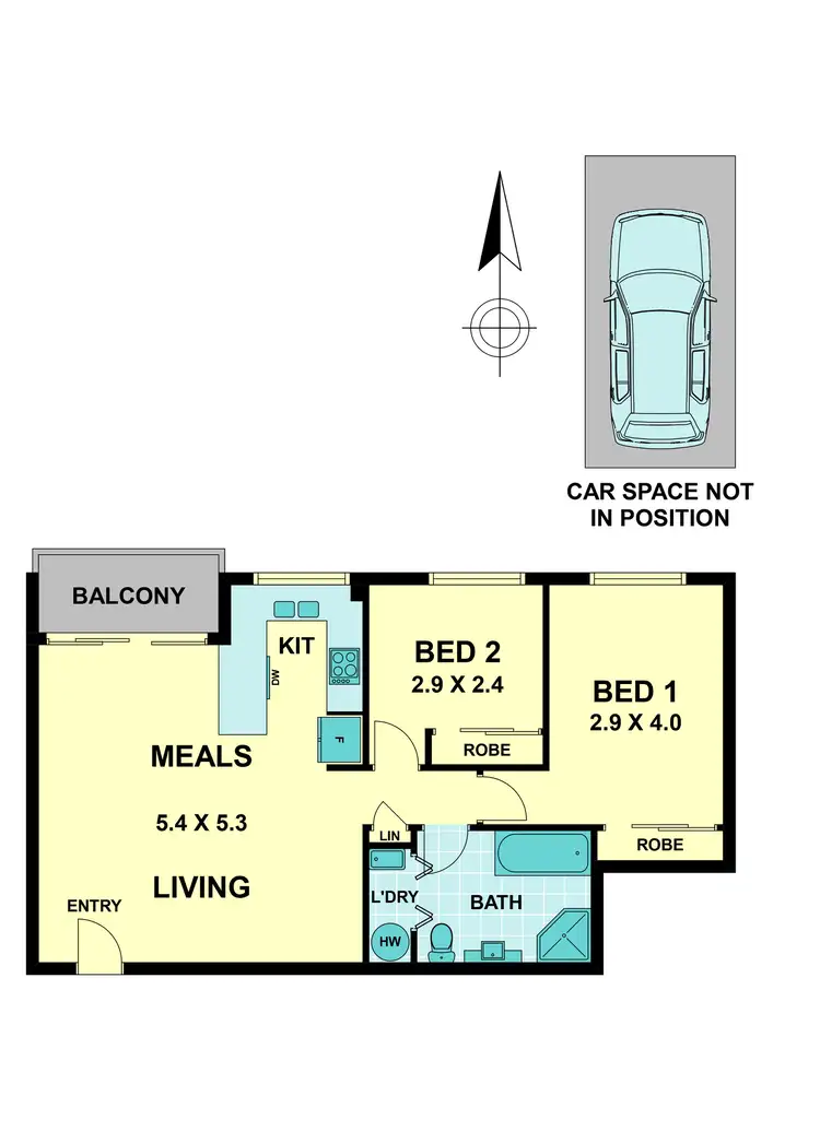 Floorplan of Homely apartment listing, 907/341 Ascot Vale Road, Moonee Ponds VIC 3039