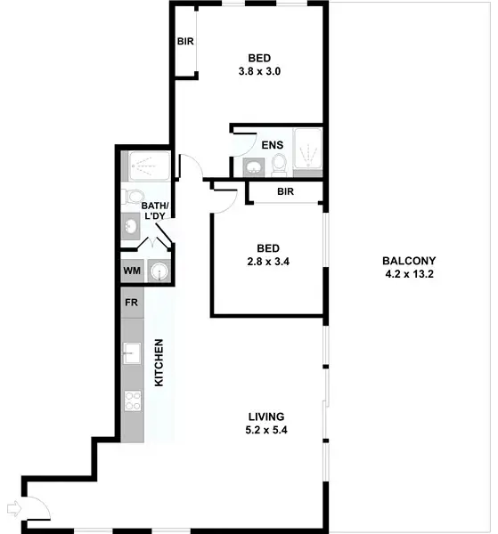 Floorplan of Homely block of units listing, 506 / 1003 Mt Alexander Road, Essendon VIC 3040