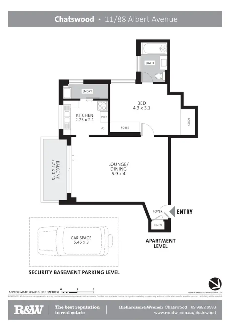 Floorplan of Homely unit listing, 11/88 Albert Avenue, Chatswood NSW 2067