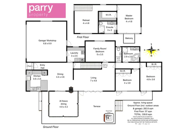 Floorplan of Homely house listing, 19 Bayview Drive, Blackstone Heights TAS 7250