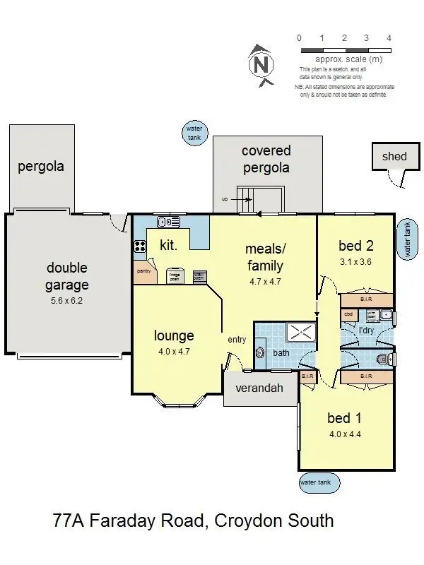 Floorplan of Homely unit listing, 77A Faraday Road, Croydon South VIC 3136