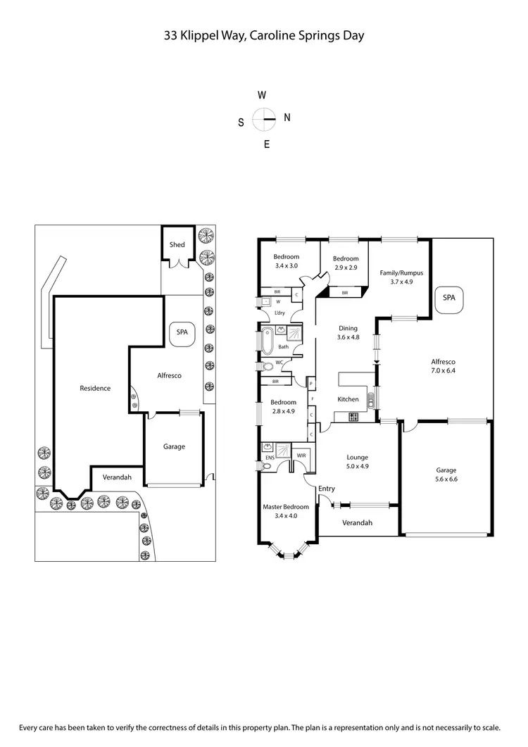 Floorplan of Homely house listing, 33 Klippel Way, Caroline Springs VIC 3023