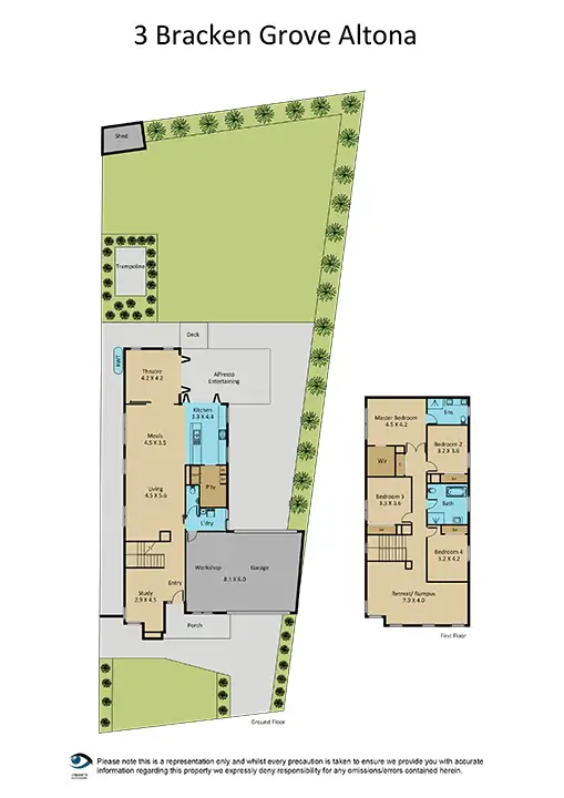 Floorplan of Homely house listing, 3 Bracken Grove, Altona VIC 3018
