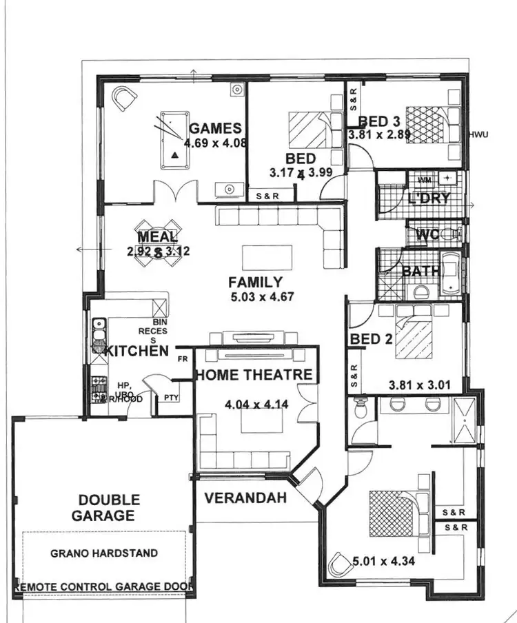 Floorplan of Homely house listing, 8 Mitre Bend, Ellenbrook WA 6069