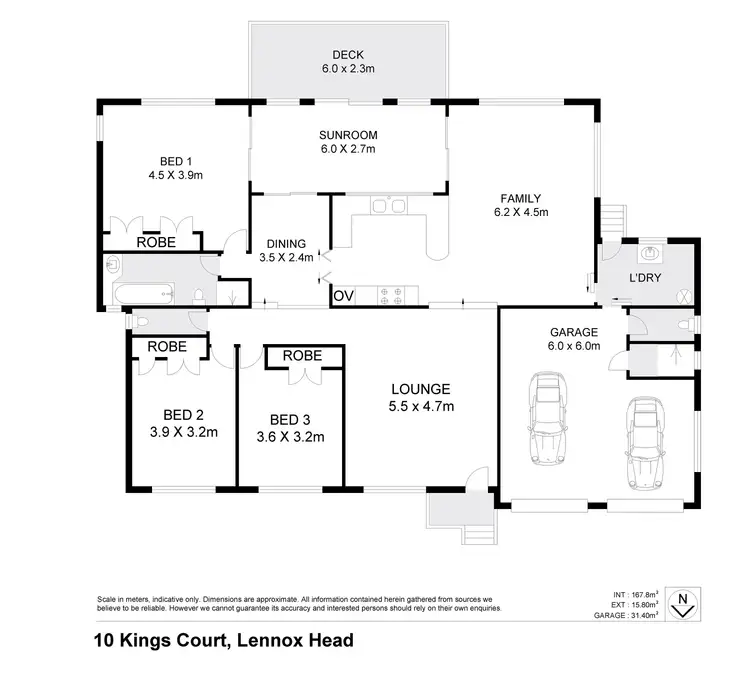 Floorplan of Homely house listing, 10 Kings Court, Lennox Head NSW 2478
