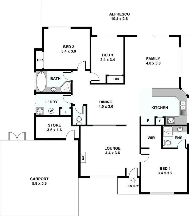 Floorplan of Homely house listing, 19 Petrel Close, Wilson WA 6107