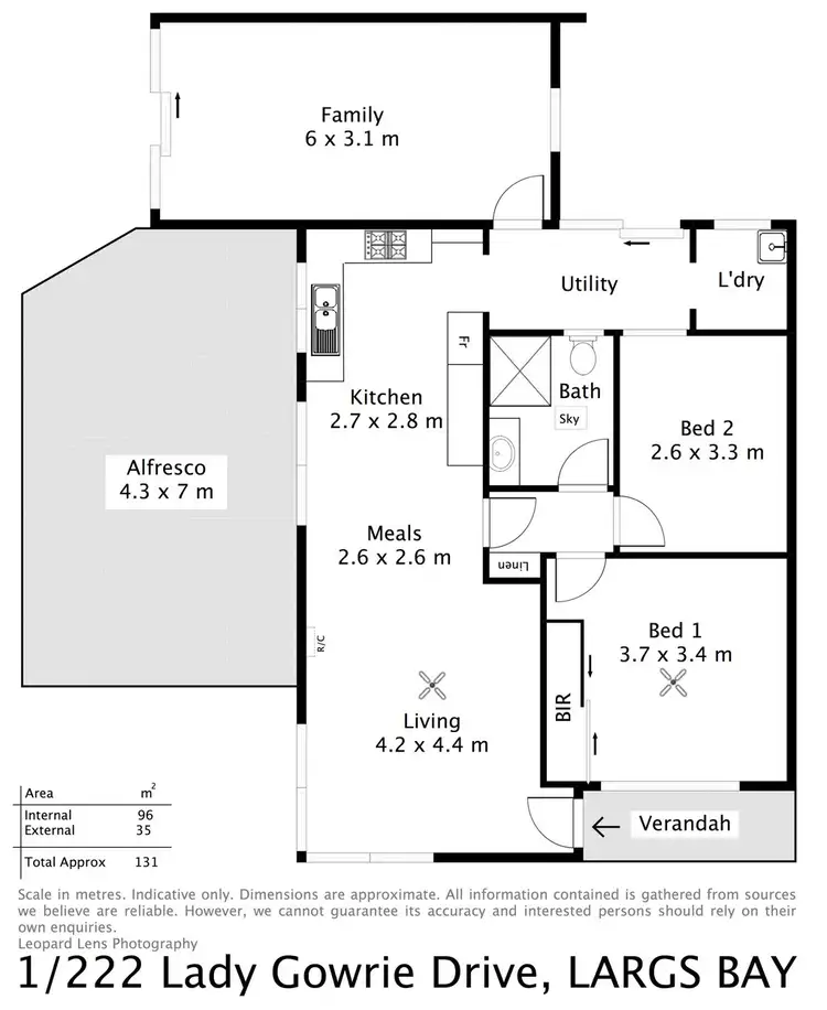 Floorplan of Homely unit listing, 1/222 Lady Gowrie Drive, Largs Bay SA 5016