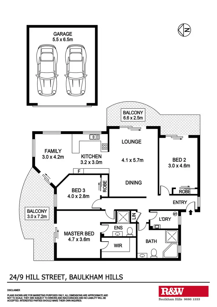 Floorplan of Homely apartment listing, 24/9 Hill Street, Baulkham Hills NSW 2153