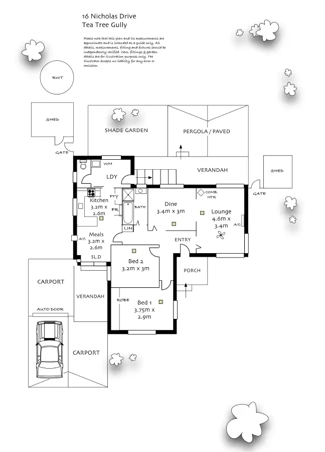 Floorplan of Homely house listing, 16 Nicholas Drive, Tea Tree Gully SA 5091