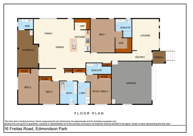 Floorplan of Homely house listing, 16 Freitas Road, Edmondson Park NSW 2174