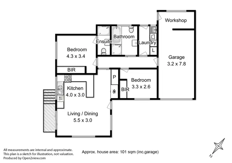 Floorplan of Homely house listing, Unit 2 68 Auburn Road, Kingston Beach TAS 7050