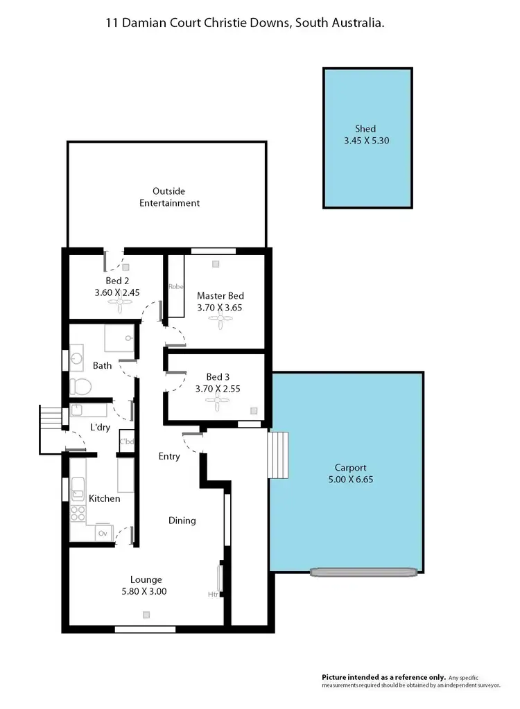 Floorplan of Homely house listing, 11 Damian Court, Christie Downs SA 5164