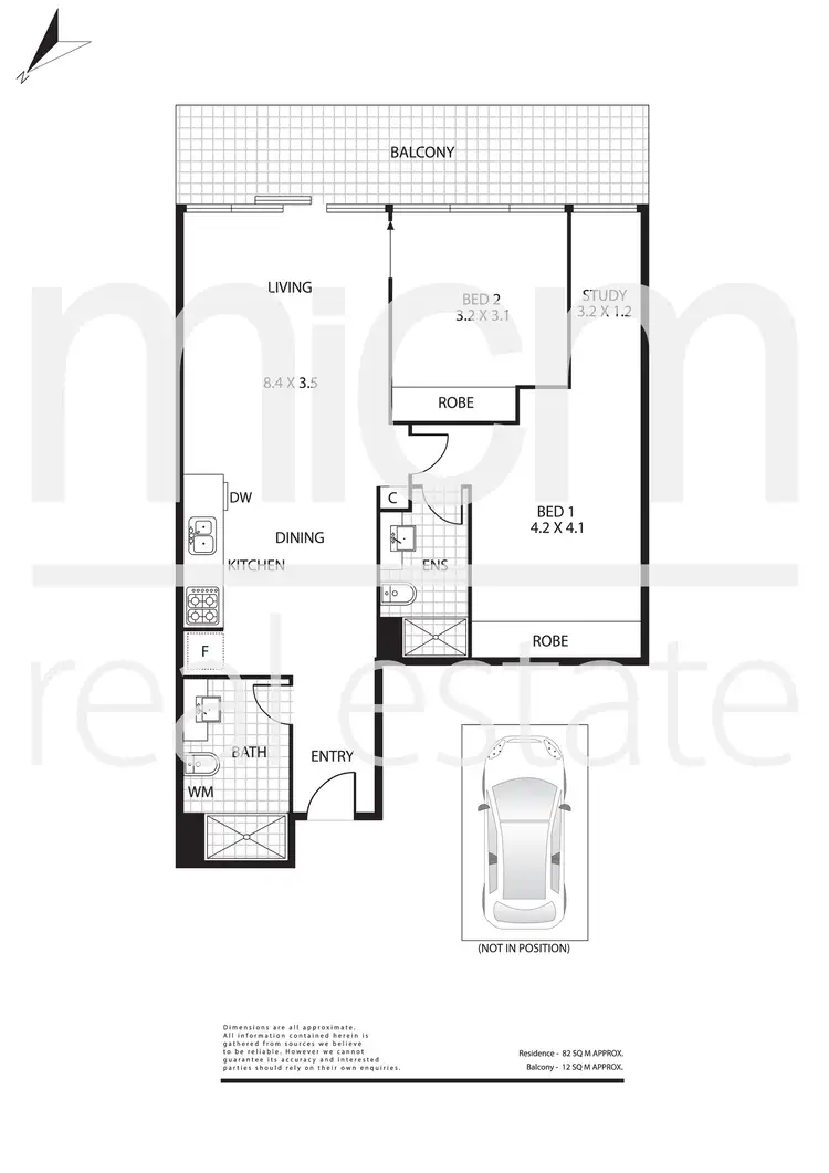 Floorplan of Homely apartment listing, 2202/118 Kavanagh Street, Southbank VIC 3006