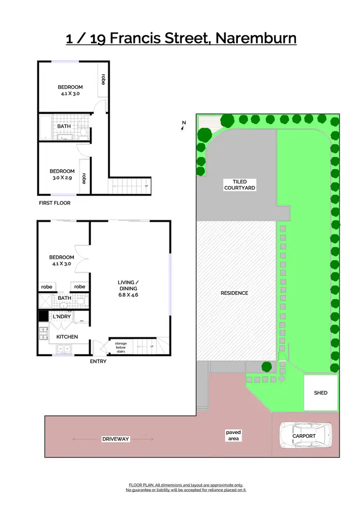 Floorplan of Homely townhouse listing, 1/19 Francis Street, Naremburn NSW 2065