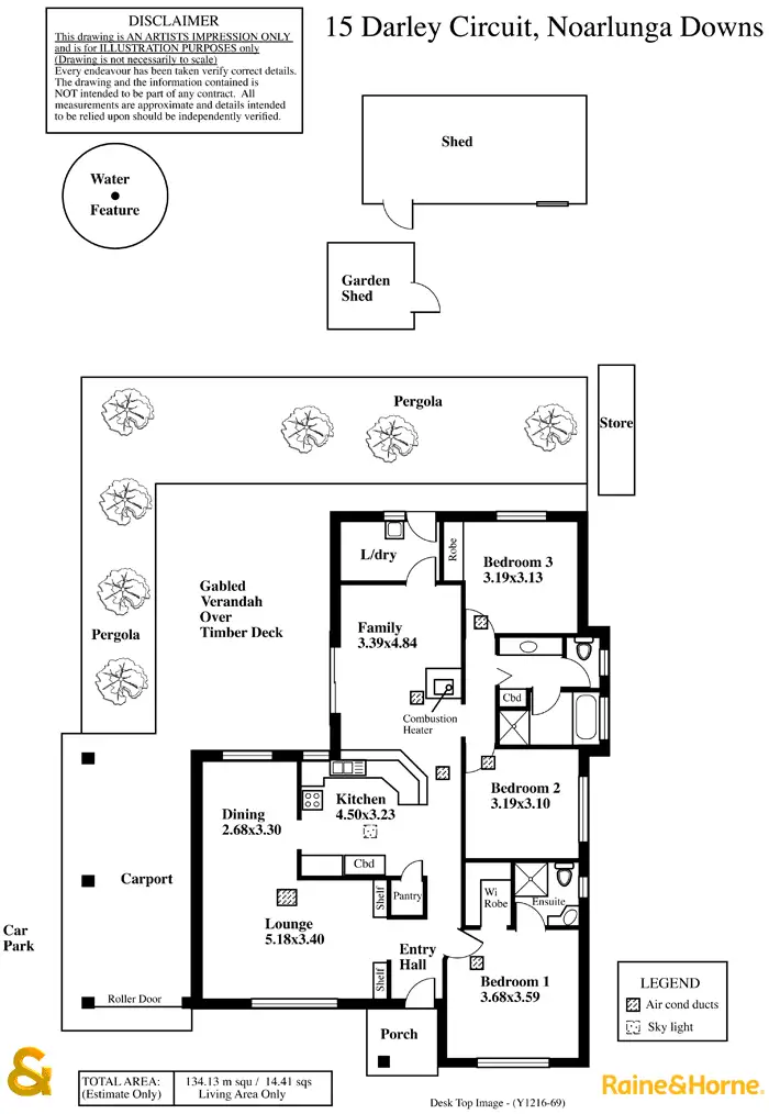 Floorplan of Homely house listing, 15 Darley Circuit, Noarlunga Downs SA 5168