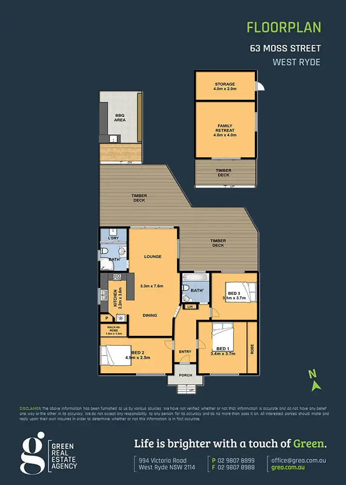 Floorplan of Homely house listing, 63 Moss Street, West Ryde NSW 2114