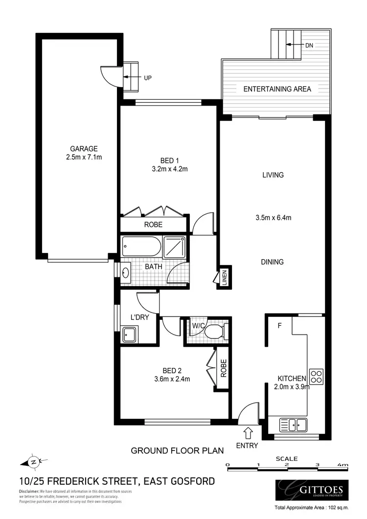 Floorplan of Homely villa listing, 10/25 Frederick Street, East Gosford NSW 2250