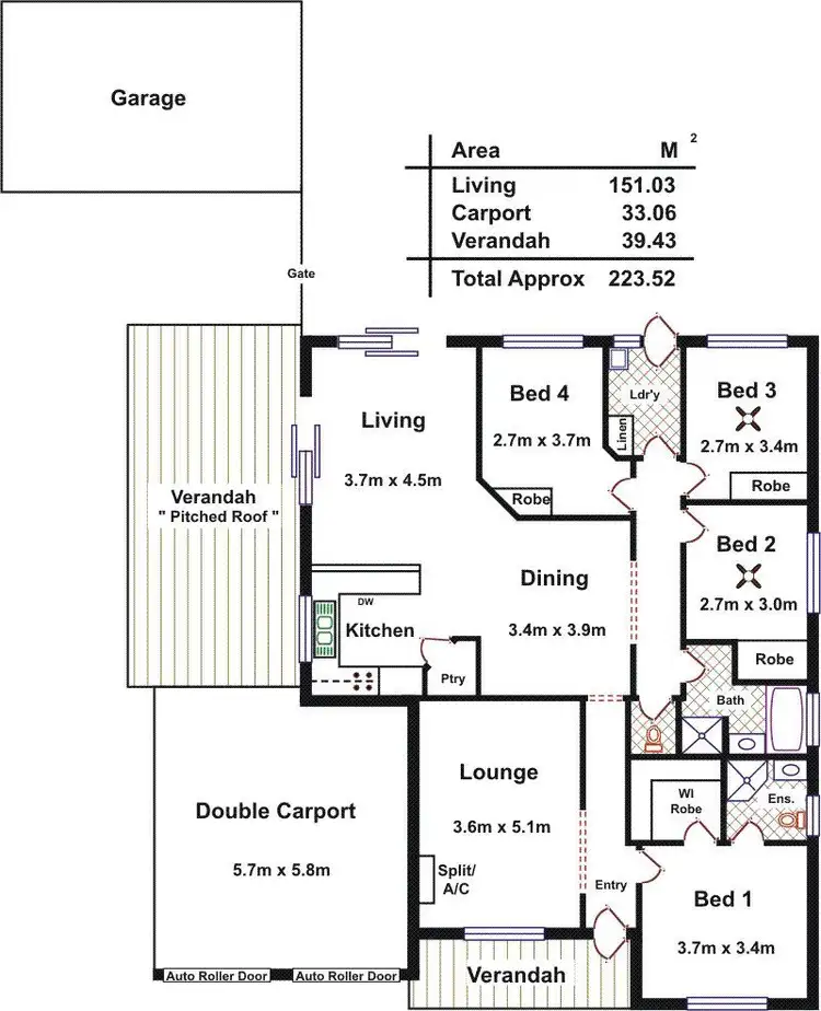 Floorplan of Homely house listing, 9 Witt Way, Evanston Park SA 5116