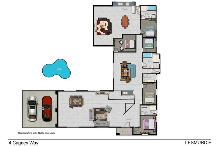 Floorplan of Homely house listing, 4 Cagney Way, Lesmurdie WA 6076