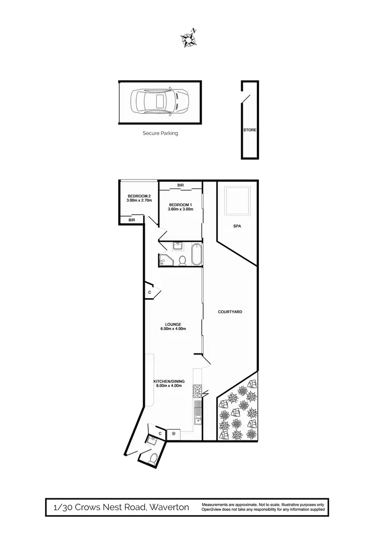 Floorplan of Homely apartment listing, 1/30 Crows Nest Road, Waverton NSW 2060