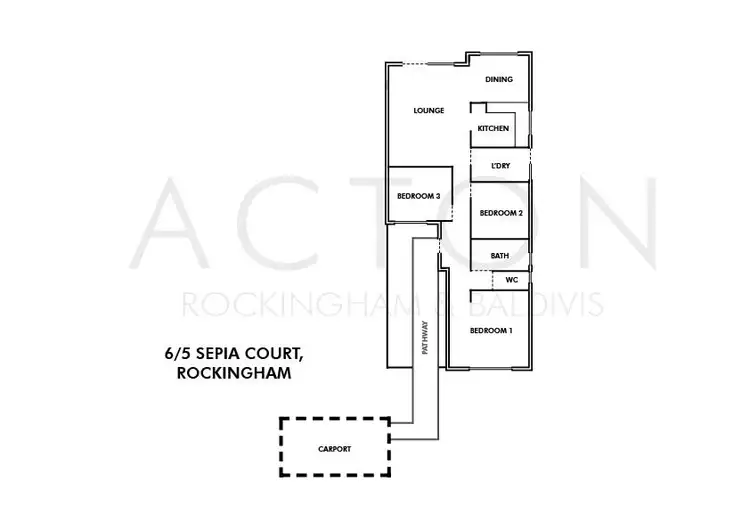 Floorplan of Homely unit listing, 6/5 Sepia Court, Rockingham WA 6168