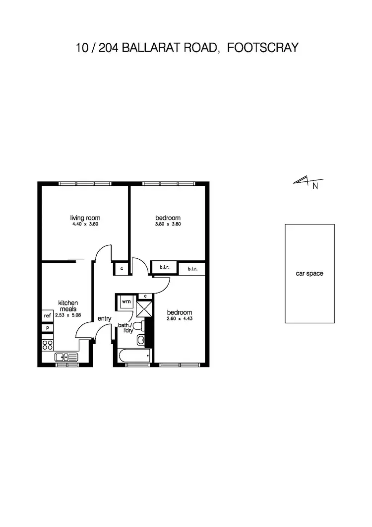 Floorplan of Homely apartment listing, 10/204 Ballarat Road, Footscray VIC 3011