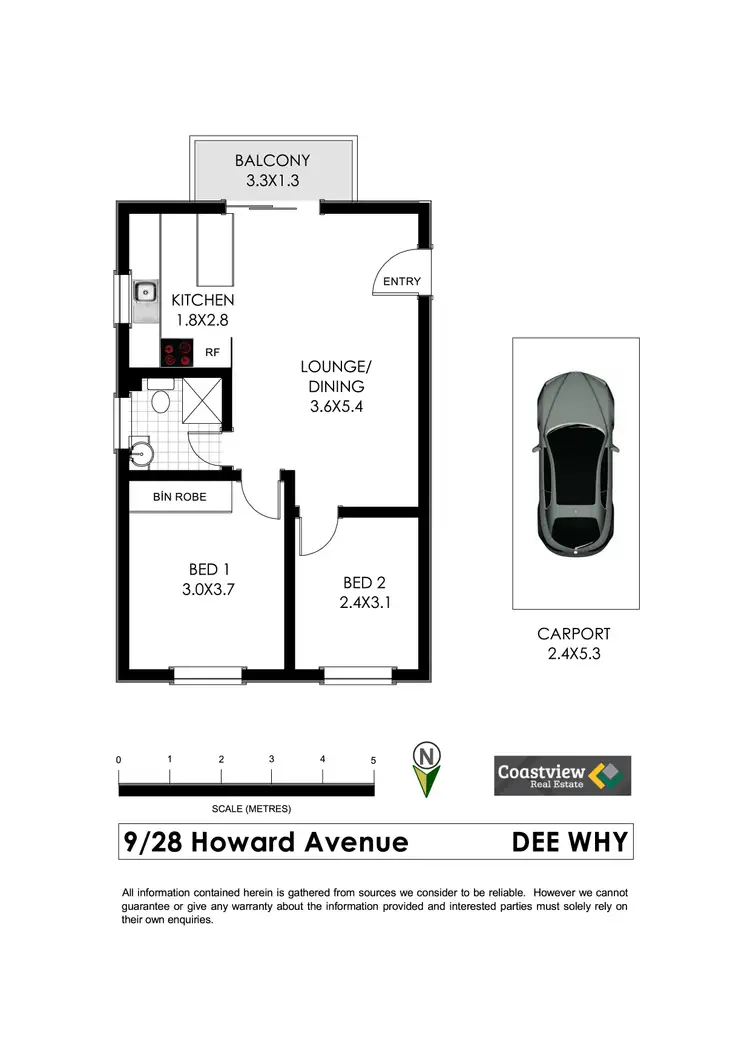 Floorplan of Homely apartment listing, 9/28 Howard Avenue, Dee Why NSW 2099