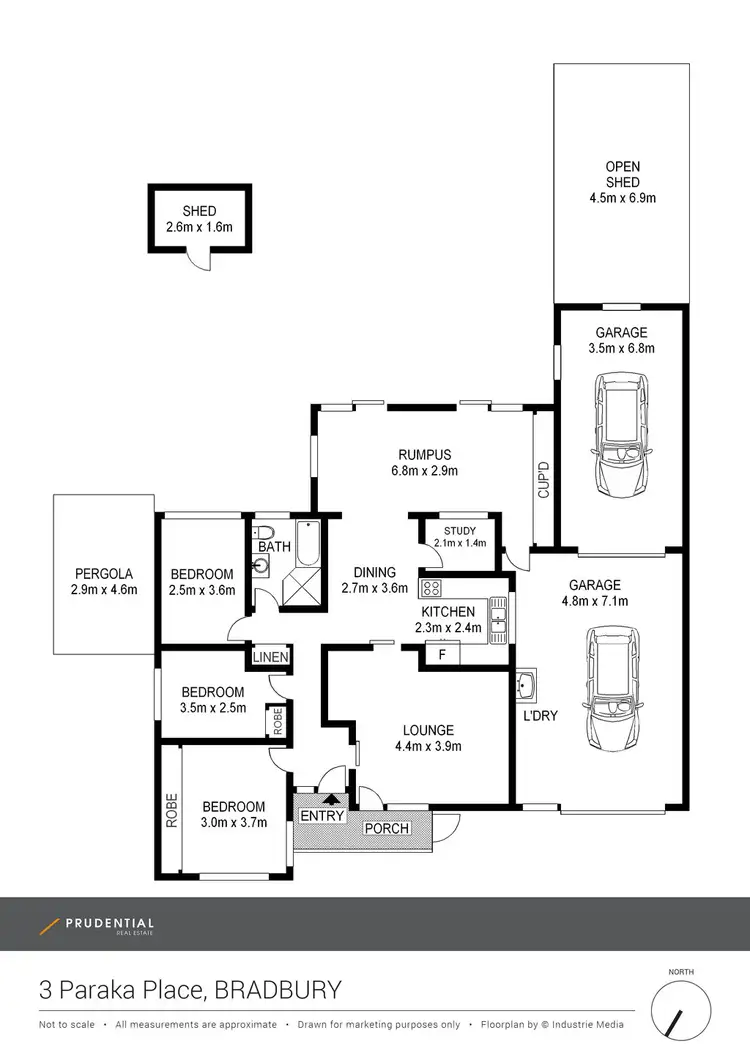 Floorplan of Homely house listing, 3 Paraka Place, Bradbury NSW 2560