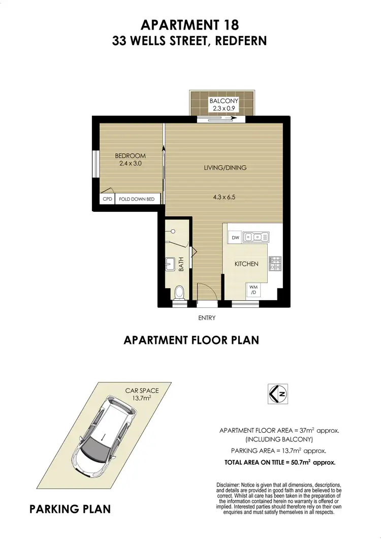 Floorplan of Homely apartment listing, 18/33 Wells Street, Redfern NSW 2016