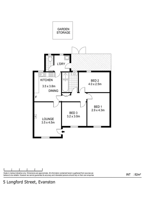 Floorplan of Homely house listing, 5 Longford st, Evanston SA 5116