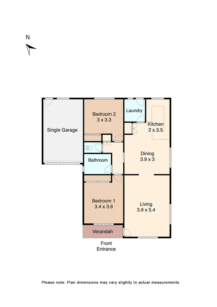 Floorplan of Homely house listing, Unit 7- 27 Clunes Road, Creswick VIC 3363