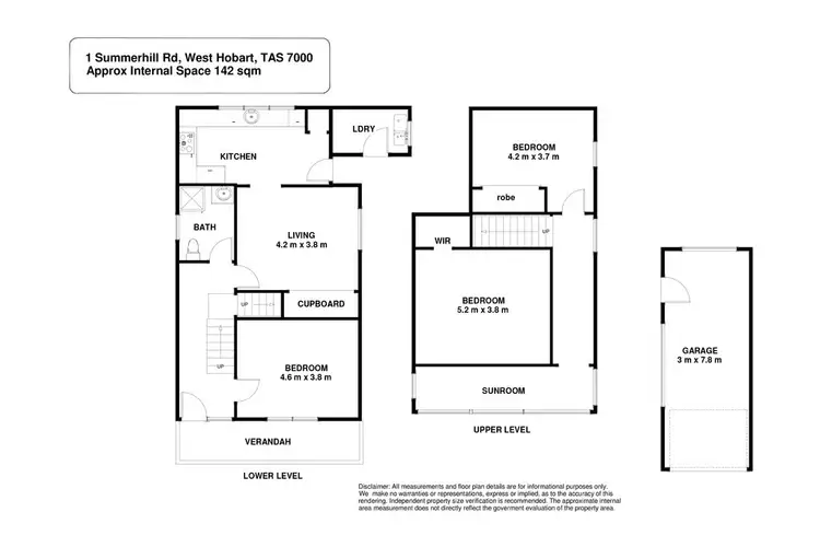 Floorplan of Homely house listing, 1 Summerhill Road, West Hobart TAS 7000