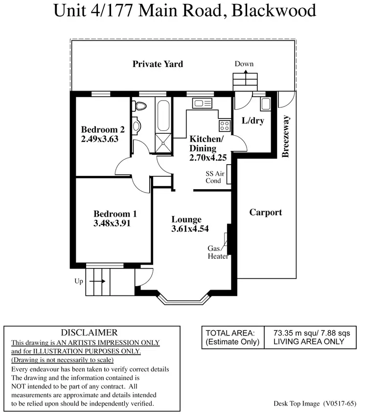 Floorplan of Homely unit listing, 4/177 Main Road, Blackwood SA 5051