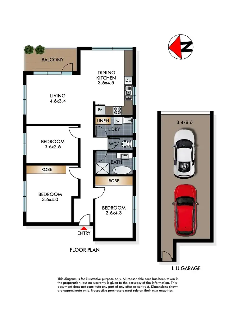 Floorplan of Homely apartment listing, 3/80 Mount Street, Coogee NSW 2034