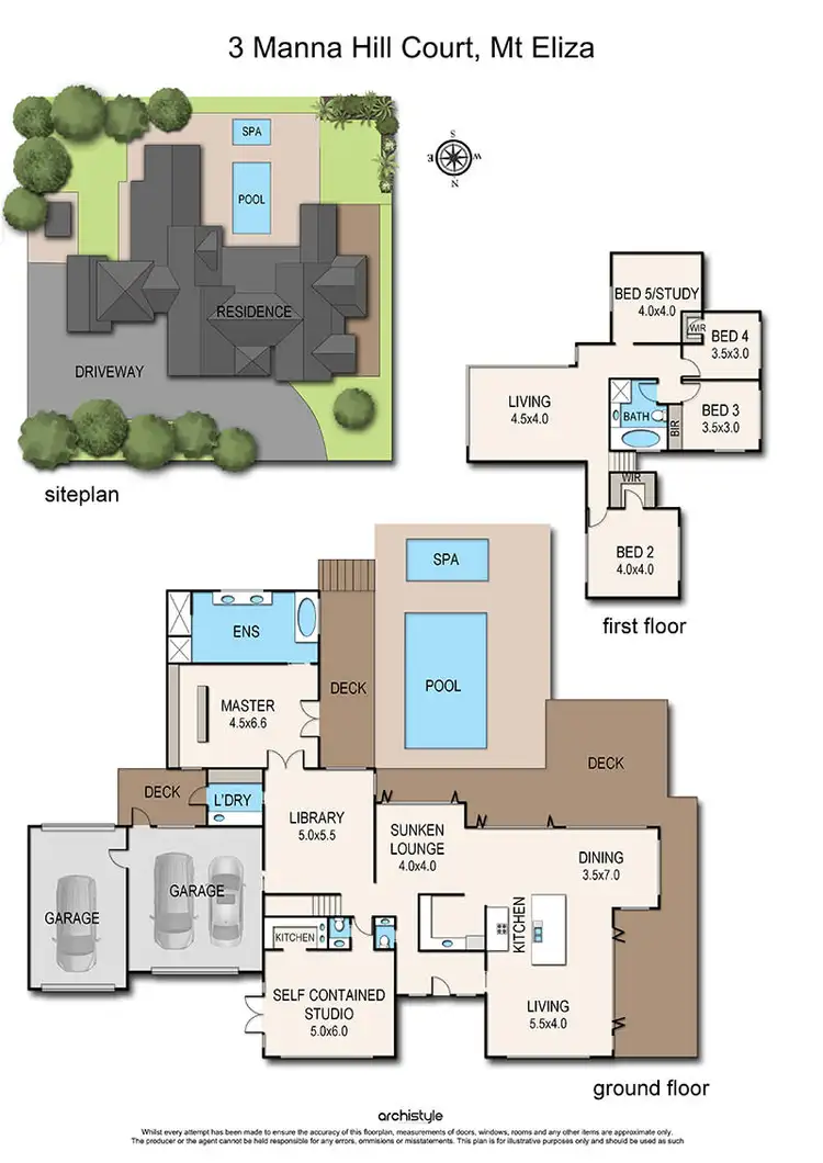 Floorplan of Homely house listing, 3 Manna Hill Court, Mount Eliza VIC 3930