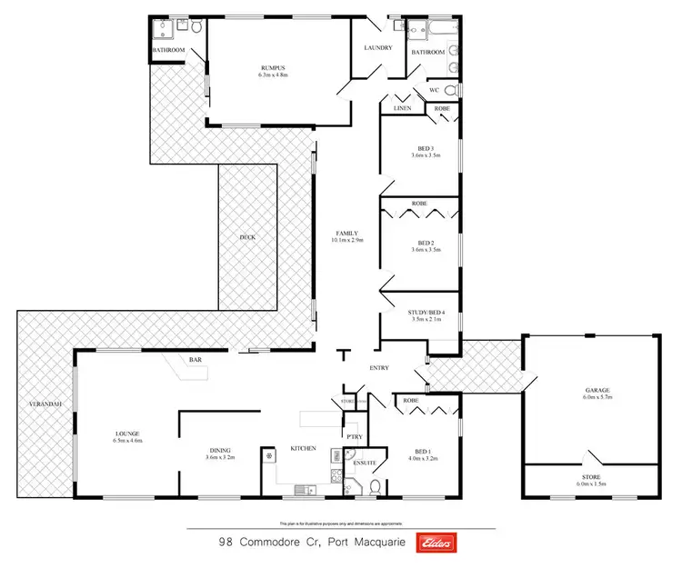 Floorplan of Homely house listing, 98 Commodore Crescent, Port Macquarie NSW 2444