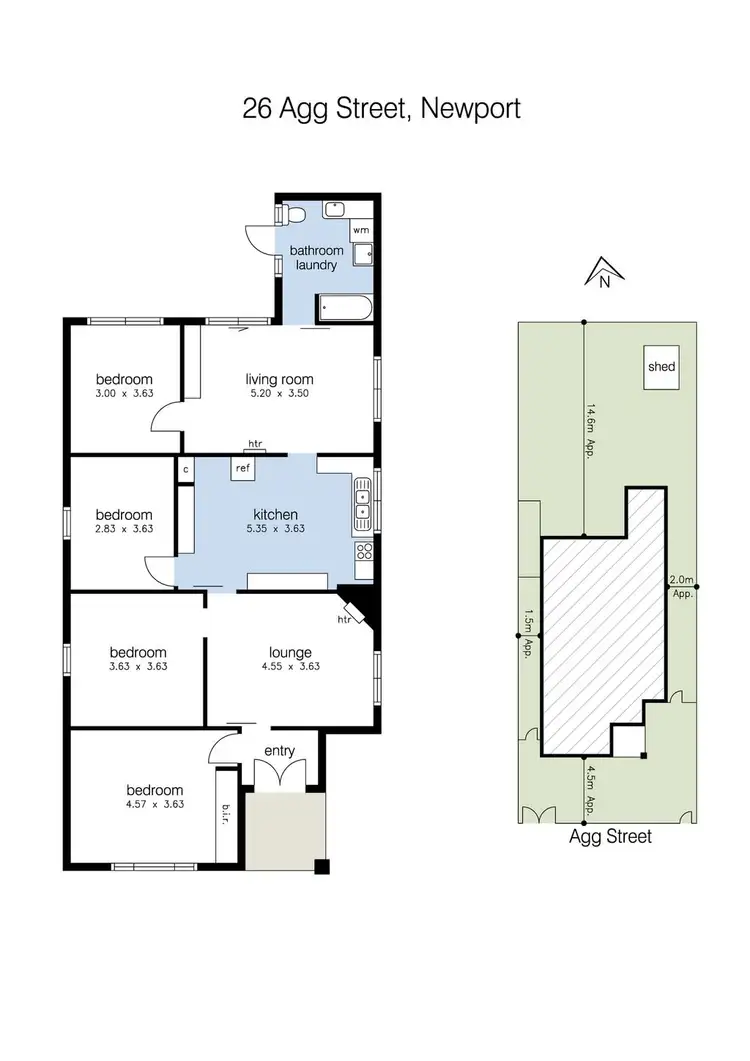 Floorplan of Homely house listing, 26 Agg Street, Newport VIC 3015