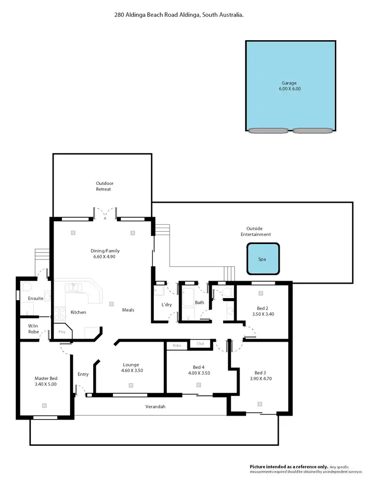Floorplan of Homely house listing, 280 Aldinga Beach Rd, Aldinga Beach SA 5173