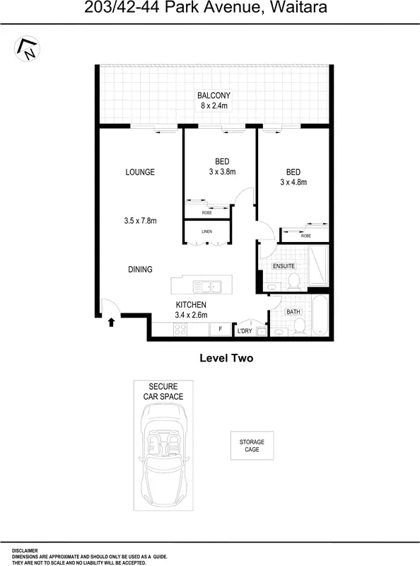 Floorplan of Homely apartment listing, 203/42-44 Park Avenue, Waitara NSW 2077