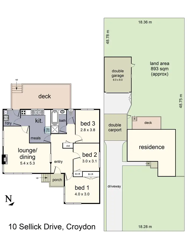 Floorplan of Homely house listing, 10 Sellick Drive, Croydon VIC 3136