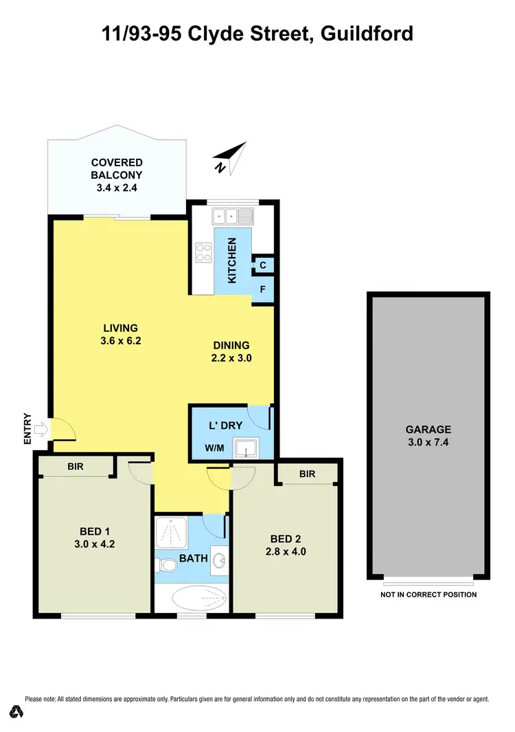 Floorplan of Homely unit listing, 11 93-95 Clyde Street, Guildford NSW 2161