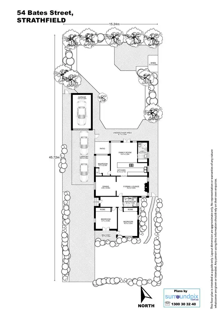 Floorplan of Homely house listing, 54 BATES STREET, Strathfield NSW 2135
