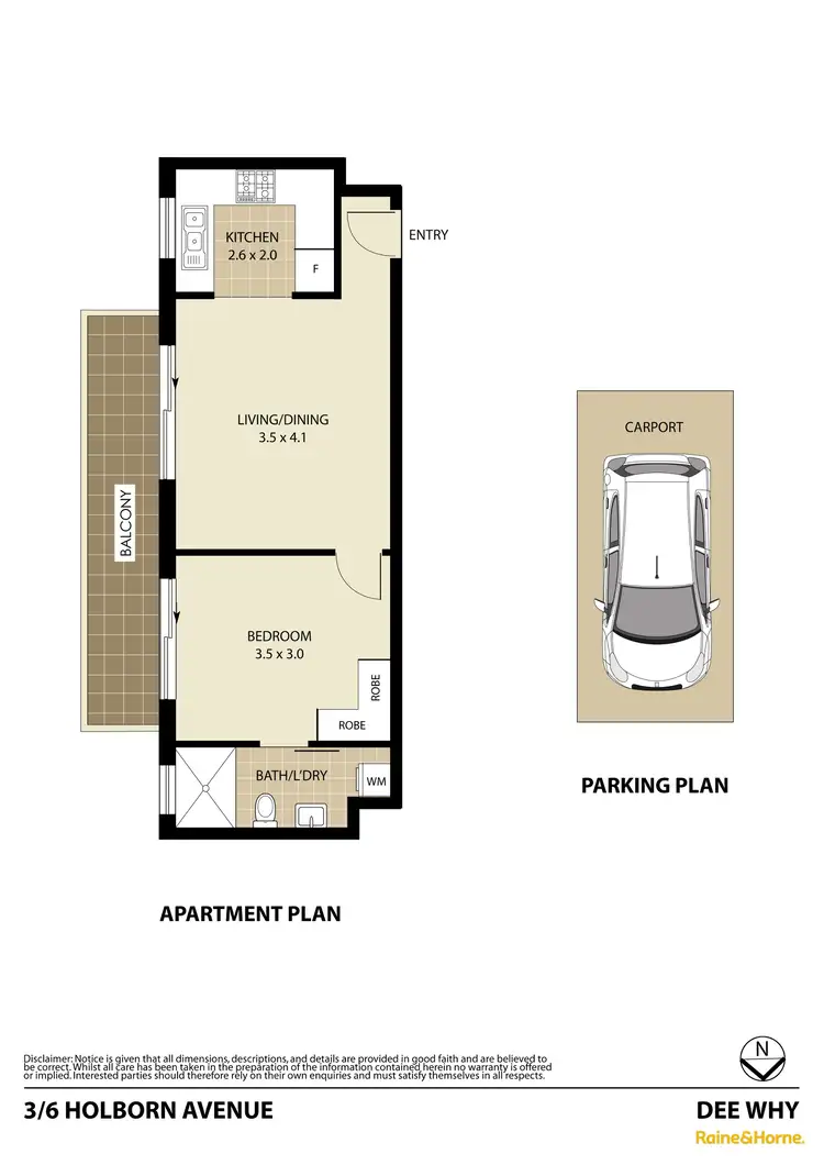 Floorplan of Homely unit listing, 3/6 Holborn Avenue, Dee Why NSW 2099