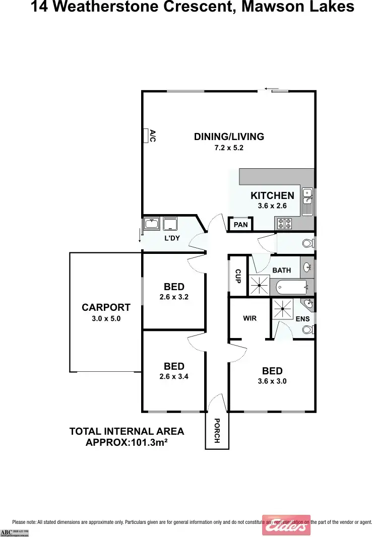 Floorplan of Homely house listing, 14 Weatherstone Crescent, Mawson Lakes SA 5095