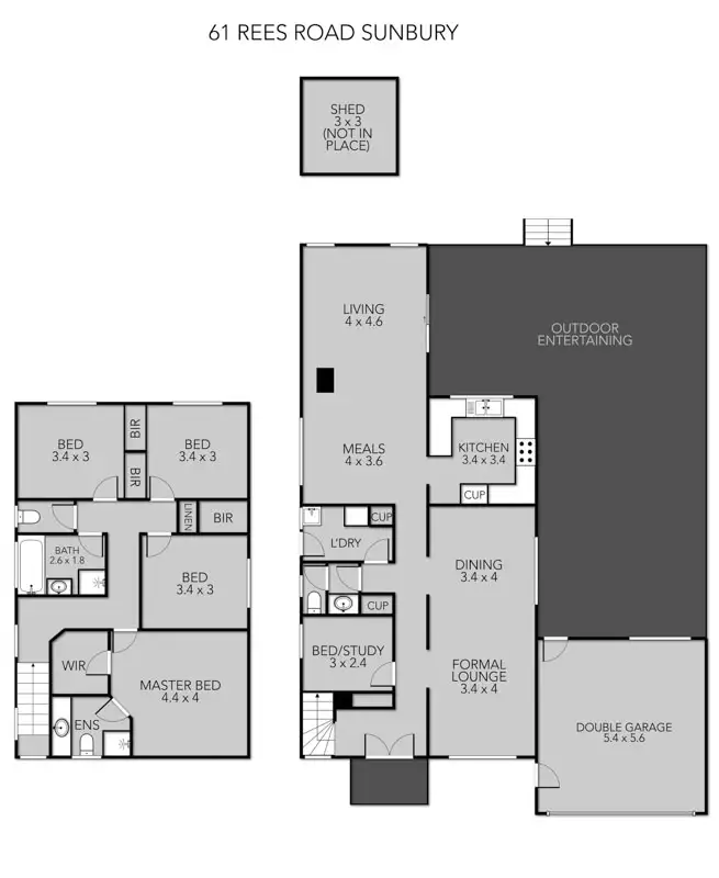 Floorplan of Homely house listing, 61 Rees Road, Sunbury VIC 3429