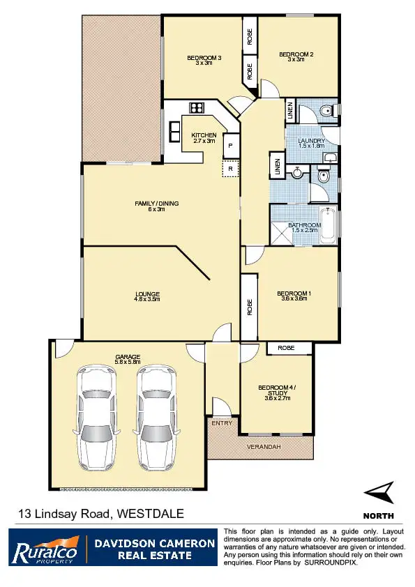 Floorplan of Homely house listing, 13 Lindsay Road, Tamworth NSW 2340