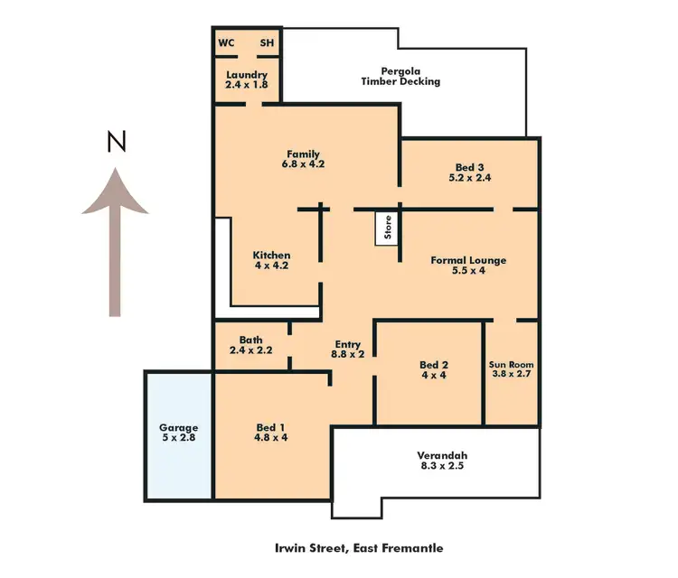 Floorplan of Homely house listing, 7 Irwin Street, East Fremantle WA 6158